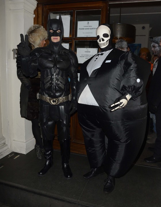 Liam Payne dresses as Batman for Halloween