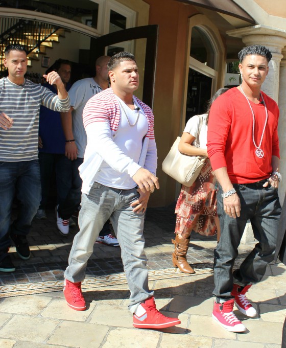 Jersey Shore cast at The Grove for Extra