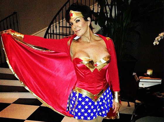 Kris Jenner Nipple Slip as Wonder Woman