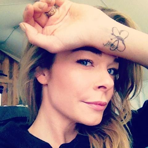 Le Ann Rimes Butterfly tattoo