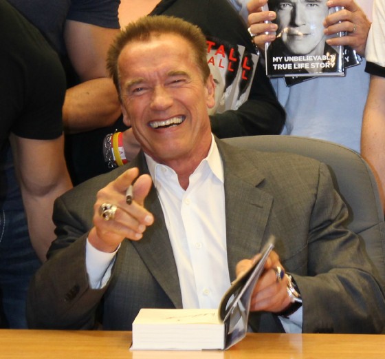 Arnold Schwarzenegger Total Recall book signing