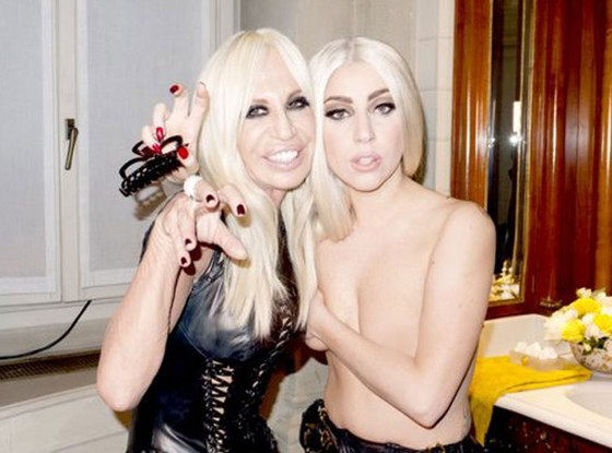 Gaga and Donatella Versace Nipple