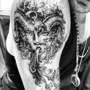 Adam Lambert Astrological Tattoo