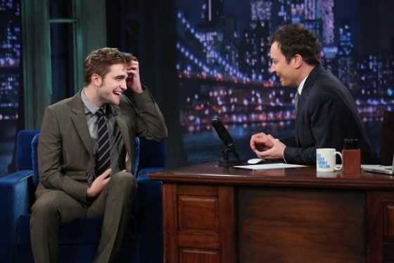 Robert Pattinson water fight with Jimmy Fallon