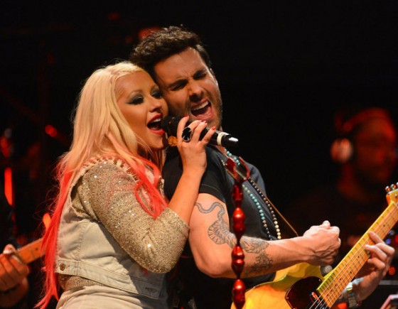 Christina Aguilera and Adam Levine