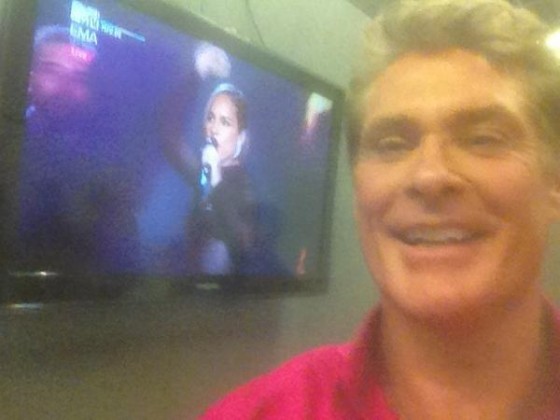 David Hasselhoff with Alicia Keys