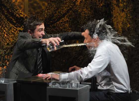 Robert pattinson gets wet with Jimmy Fallon