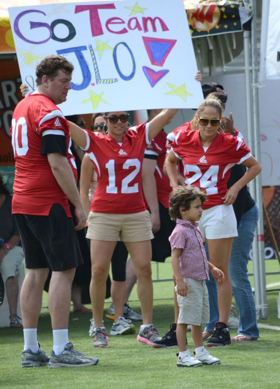 Jennifer & Casper Play In A Charity Football Game