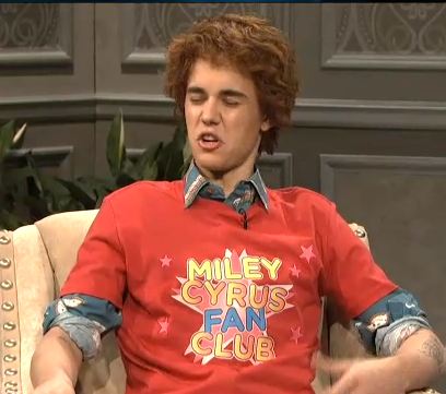 Justin Bieber SNL Miley Cyrus