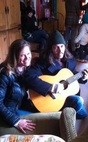Johnny Depp Playing guitar