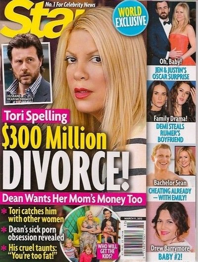 Tori Spelling divorce