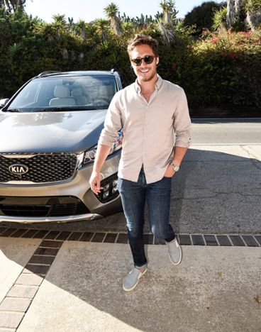 Actor Diego Boneta arrives at the KIA Beach House in Malibu presented by Jetsmarter. 
