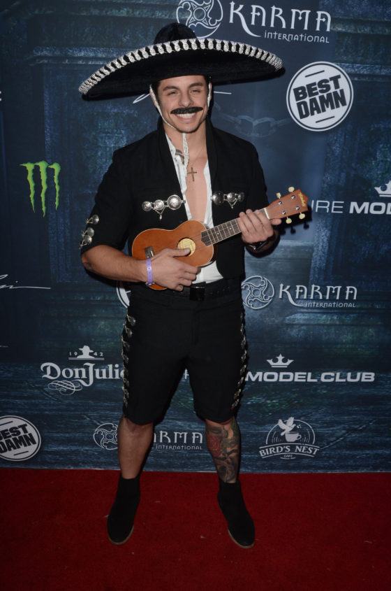 Casper Smart played some tunes on the red carpet as a mariachi player at The 2016 MAXIM Halloween Party, produced by Karma International