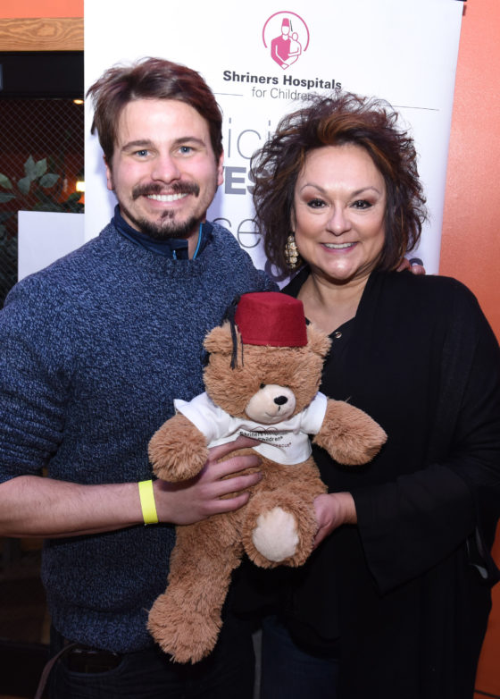 PARK CITY, UT - JANUARY 21: Actor Jason Ritter and marketing and public relations director at Shriners Hospitals for Children Los Angeles Carla Valenzuela attend EcoLuxe Lounge Ten Years at Sundance on January 21, 2017 in Park City, Utah. (Photo by Vivien Killilea/Getty Images for EcoLuxe)