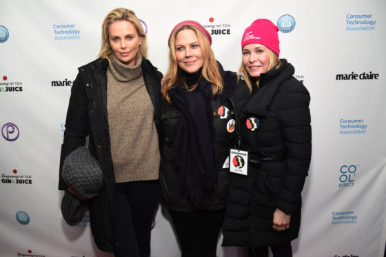 PARK CITY, UT - JANUARY 21: Charlize Theron, Mary McCormack and Chelsea Handler attend Park City Live Presents The Hub Featuring The Marie Claire Studio and the 4K ULTRA HD Showcase Brought to You by the Consumer Technology Association on January 21, 2017 in Park City, Utah. 