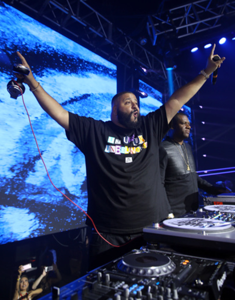 DJ Khaled kept the party going as he deejayed at The MAXIM Super Bowl Party 2017 presented by Thomas J. Henry produced by Karma International at the Smart Financial Centre Saturday night in Sugarland, Texas. 
