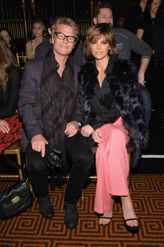 NEW YORK, NY - FEBRUARY 13: Harry Hamlin (L) and Lisa Rinna attend the Sherri Hill NYFW Fall 2017 Runway Show during New York Fashion Week at Gotham Hall on February 13, 2017 in New York City. 