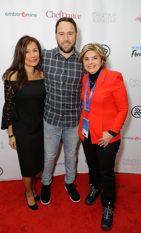 CEO of ChefDance, Mimi Kim, Scooter Braun, and Gloria Allred