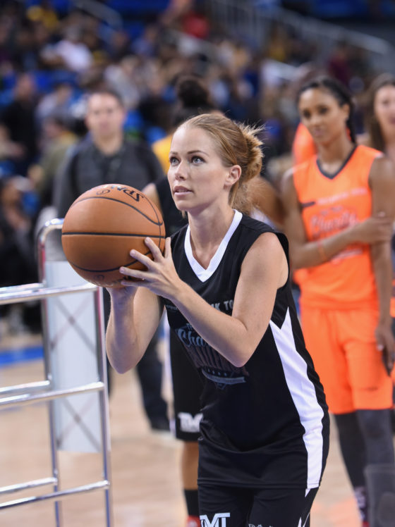WESTWOOD, CA - JULY 17:  Kendra Wilkinson attends 50K Charity Challenge Celebrity Basketball Game at UCLA's Pauley Pavilion on July 17, 2018 in Westwood, California.  
